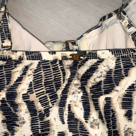 Amoressa Tankini Top Women's Size 6 US/14 US Animal Print‎ Gold Underwire NWOT - Picture 4 of 12